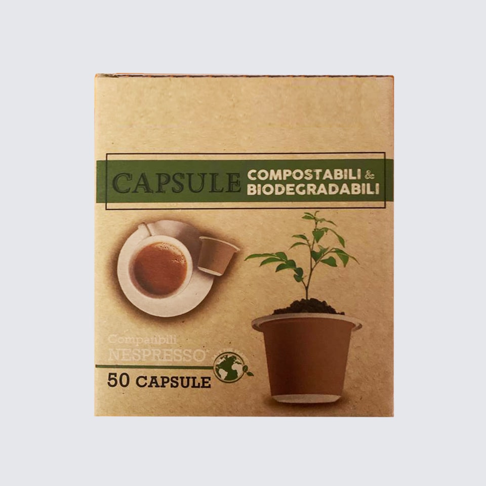 50 pz Capsule Bio compatibili Nespresso Biodegradabili Compostabili –  Millionaire Caffè